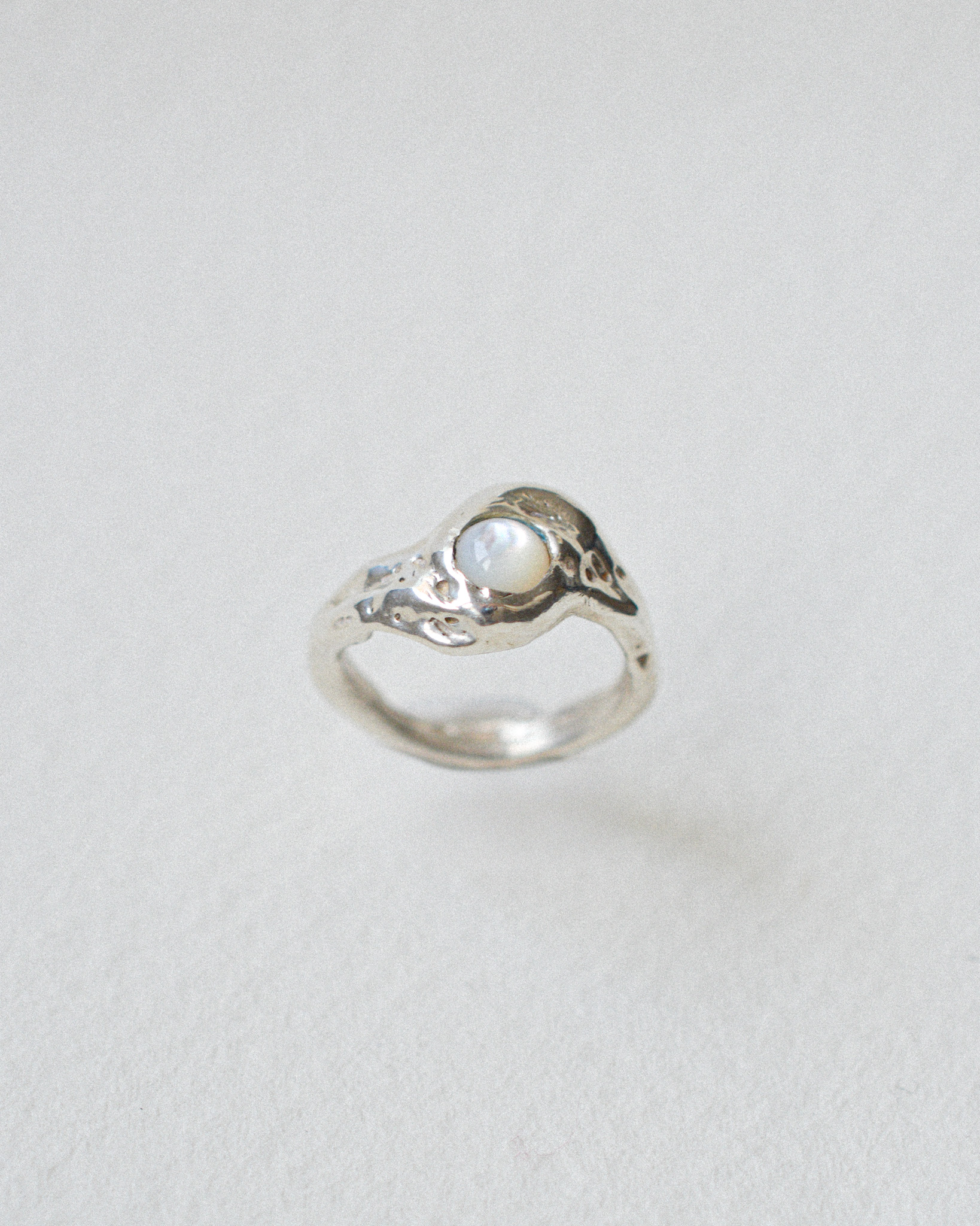 Wave Pearl Ring