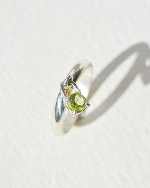 Peridot Charm Ring