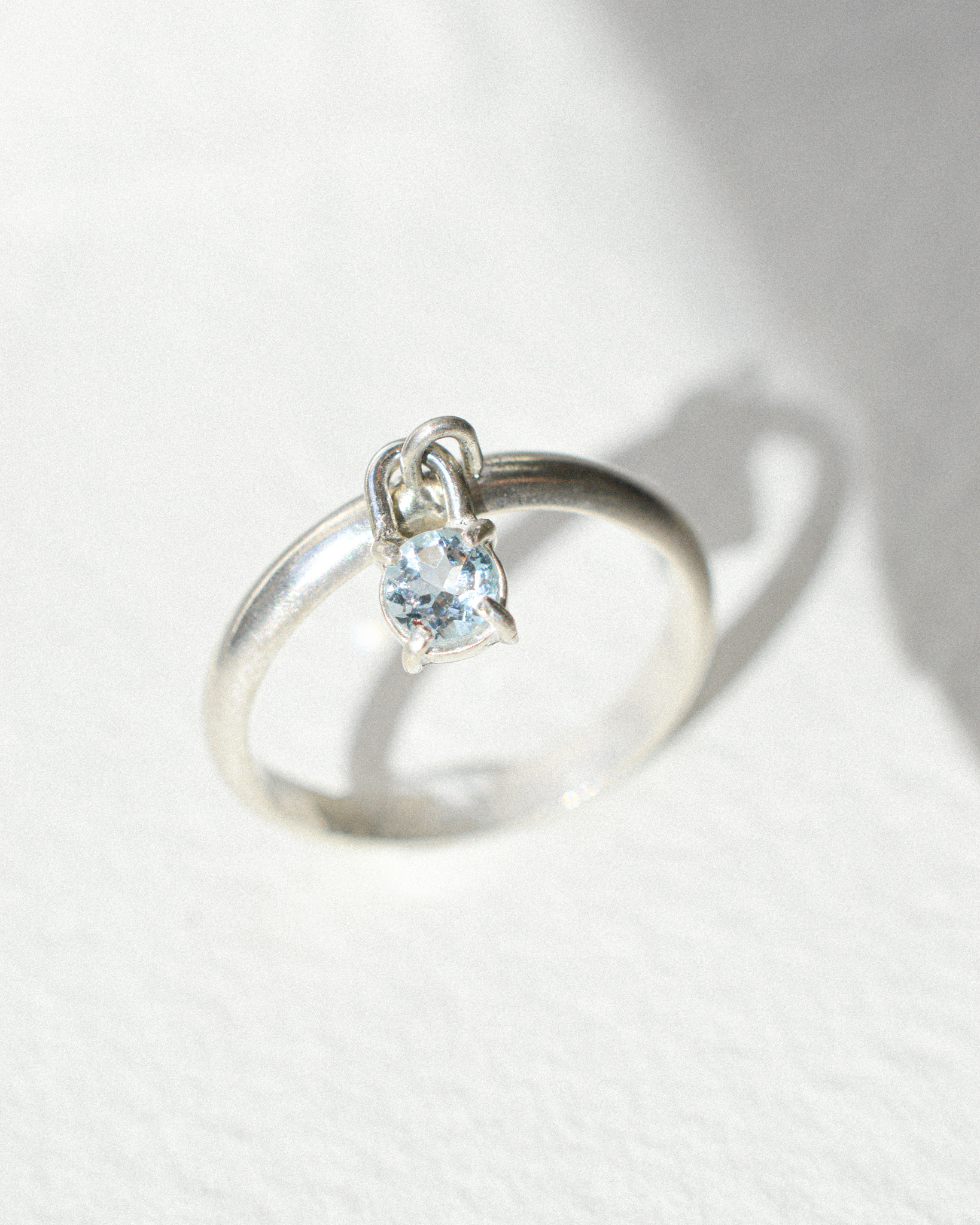 Blue Topaz Charm Ring