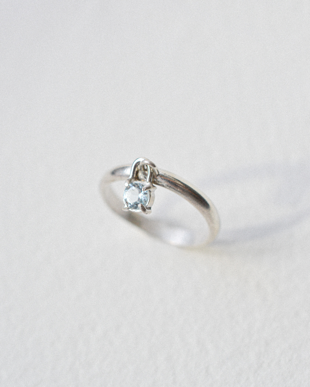 Blue Topaz Charm Ring