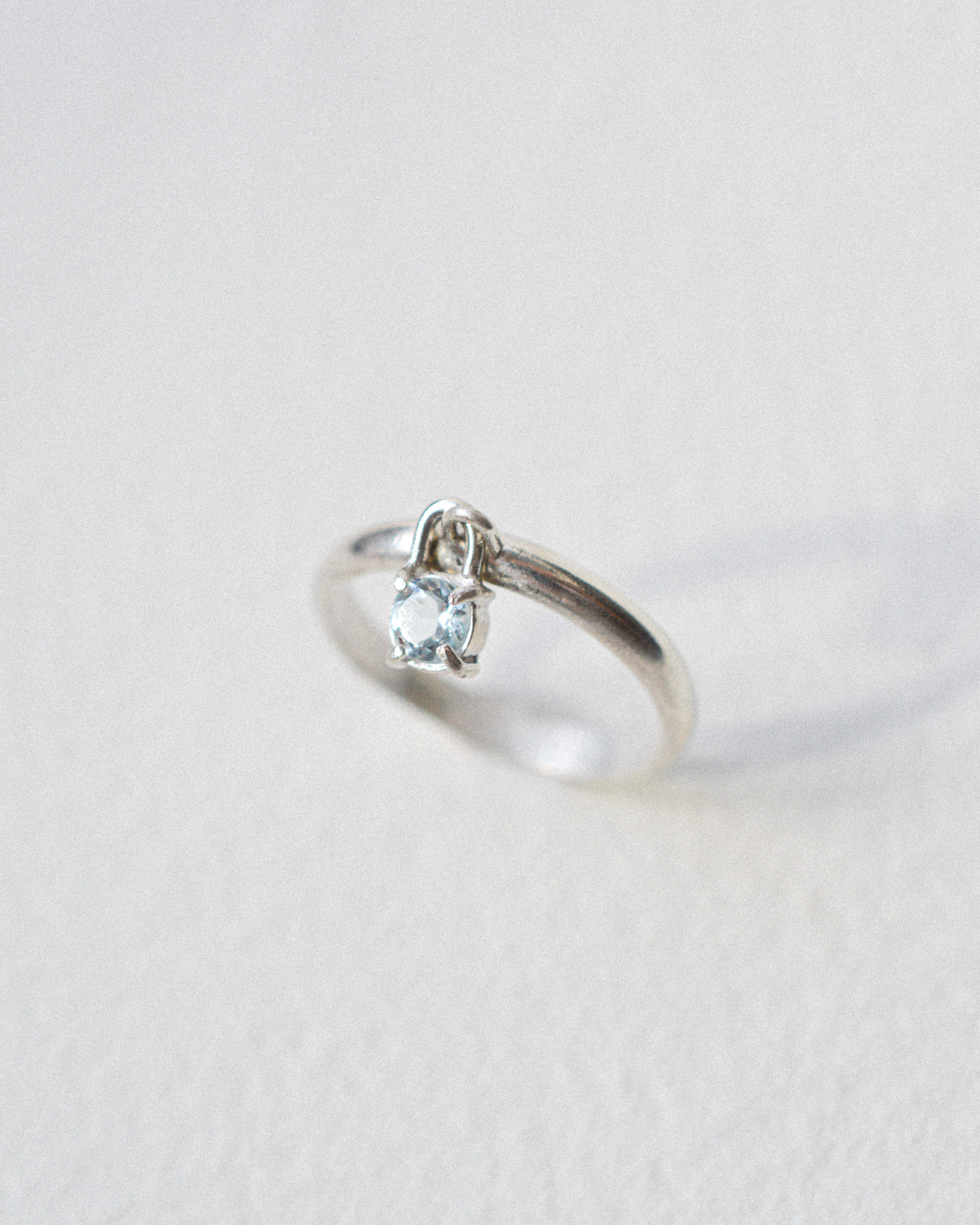 Blue Topaz Charm Ring
