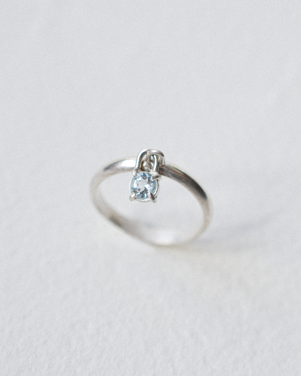 Blue Topaz Charm Ring