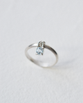 Blue Topaz Charm Ring