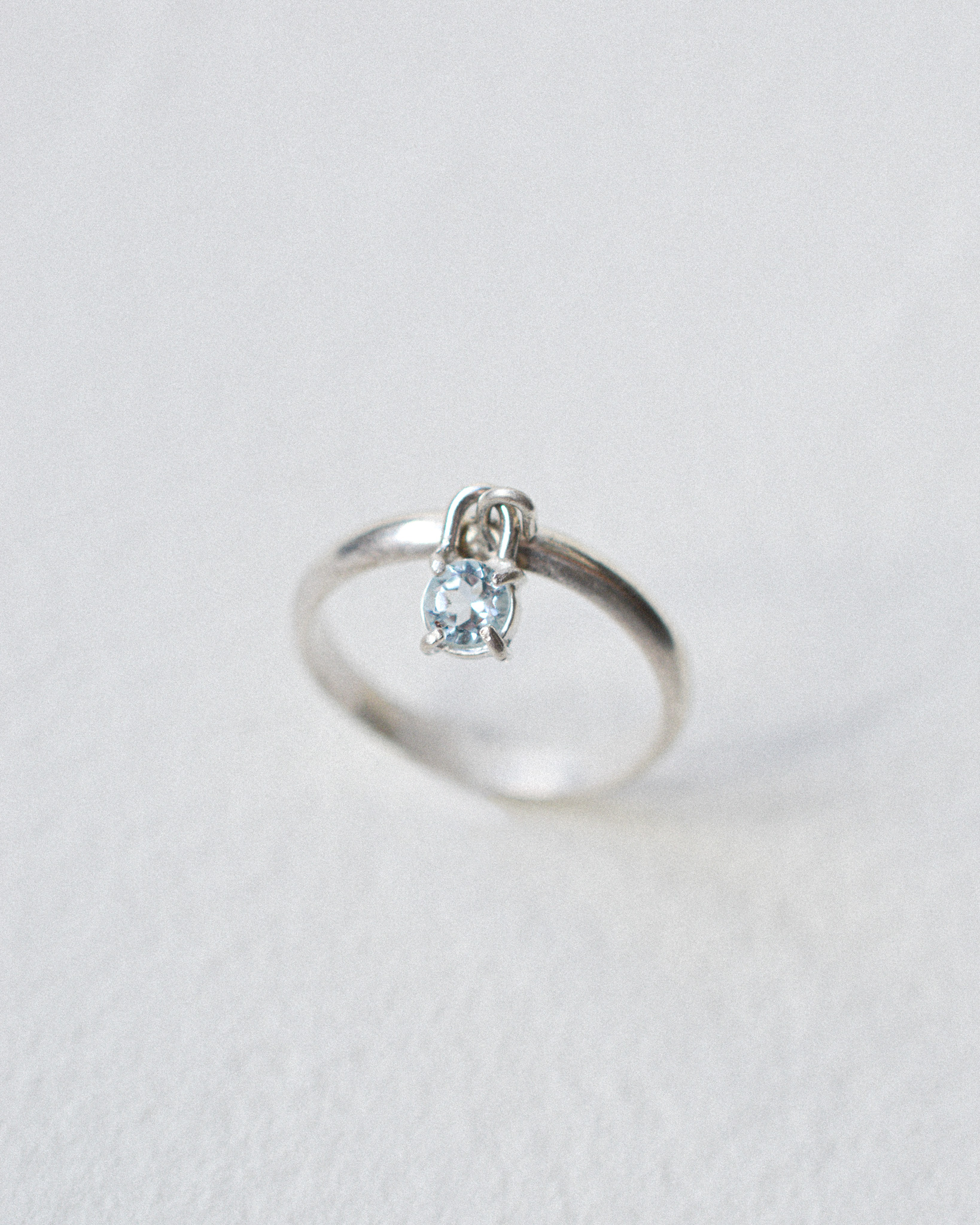 Blue Topaz Charm Ring