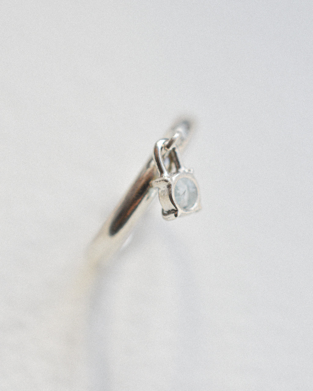 Blue Topaz Charm Ring