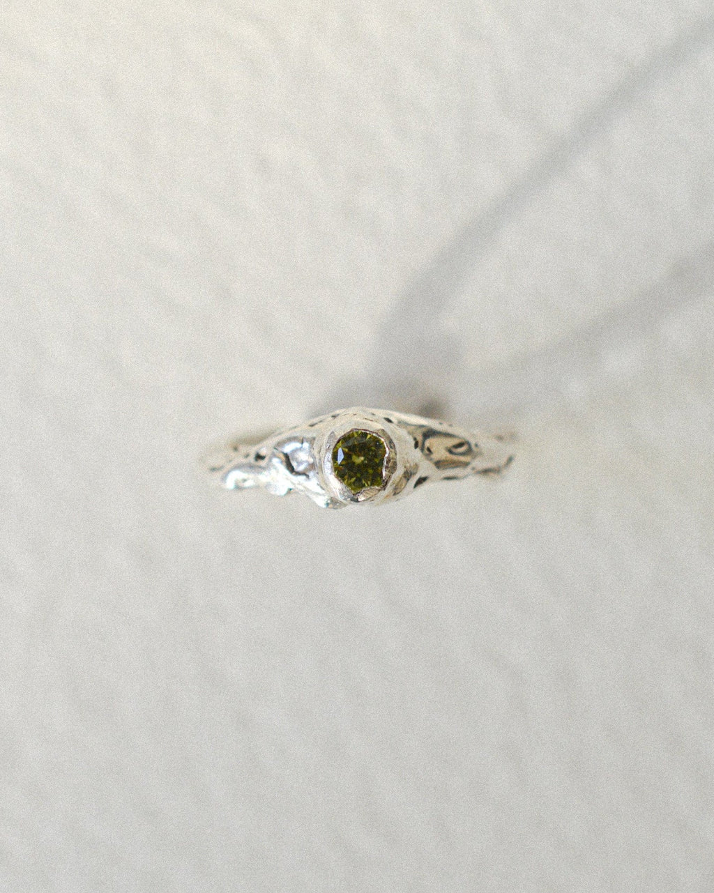 Peridot pinky ring