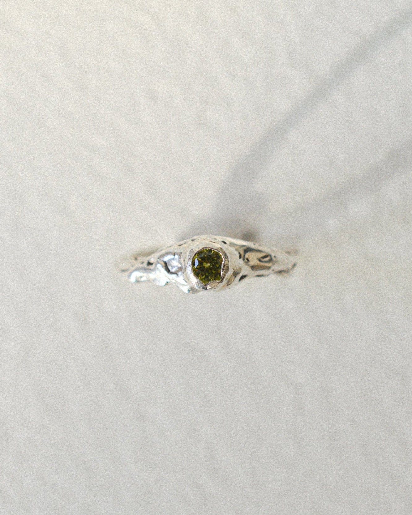Peridot pinky ring
