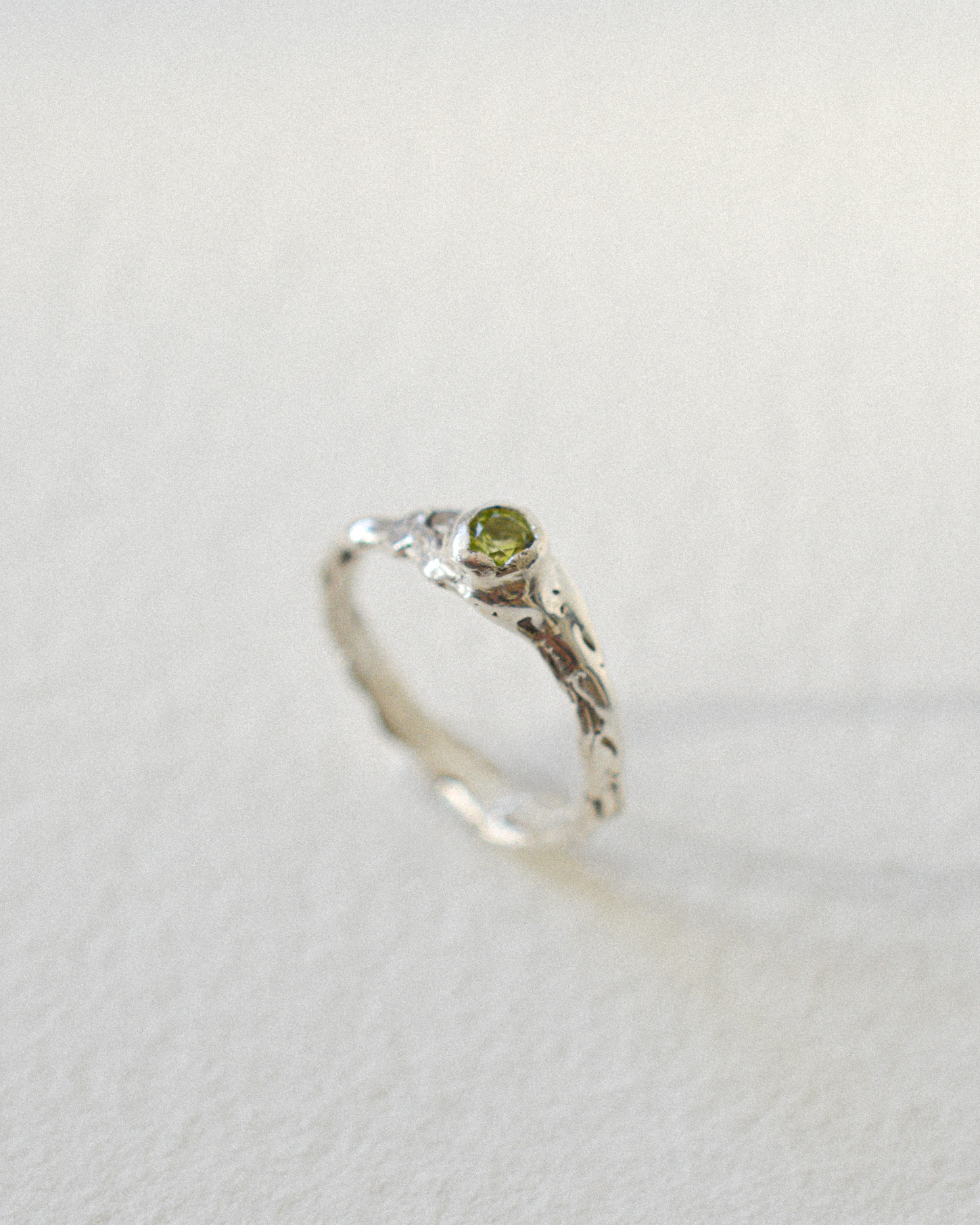 Peridot pinky ring