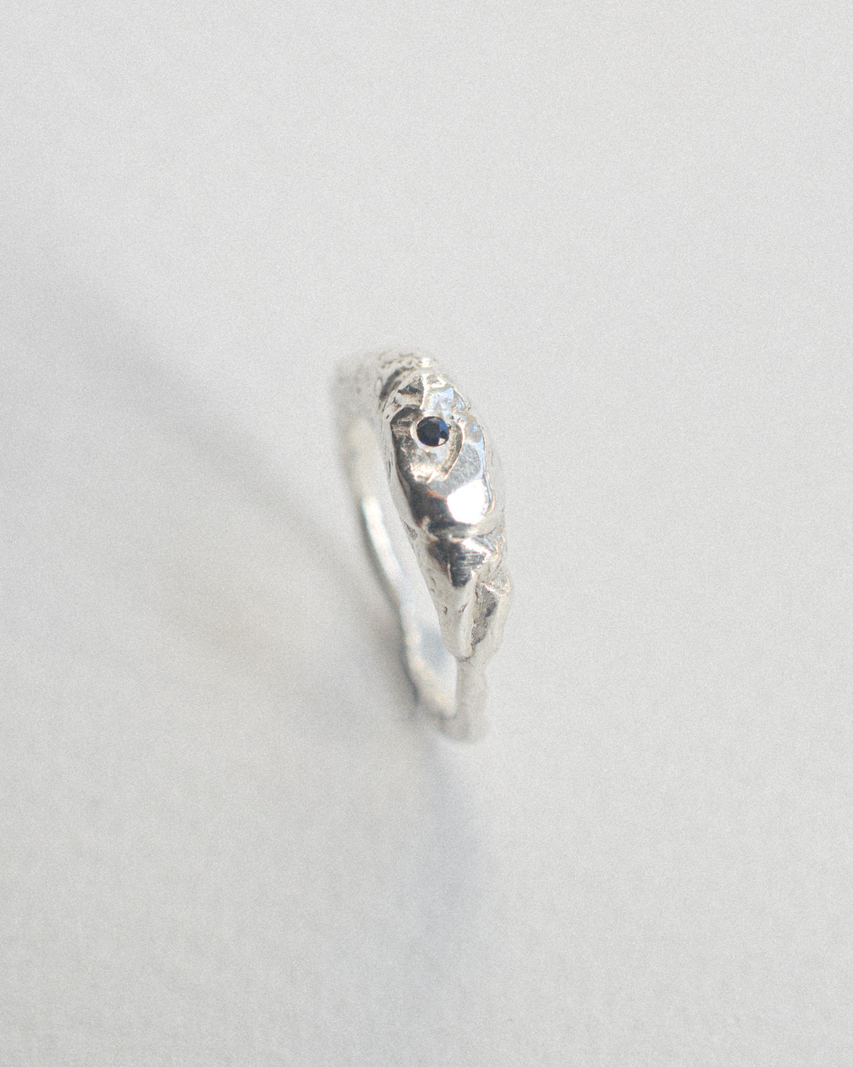 Chunky tiny sapphire ring