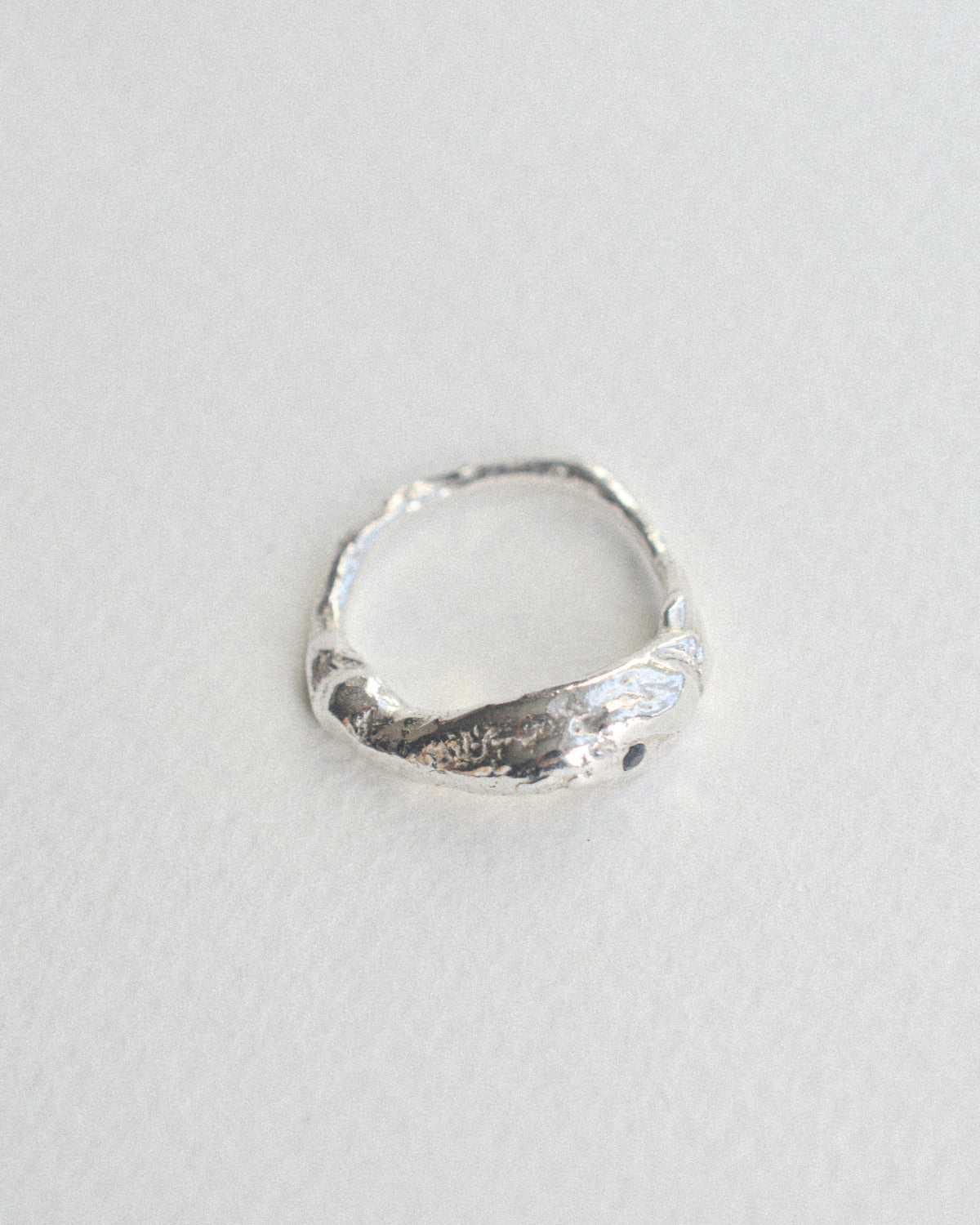 Chunky tiny sapphire ring