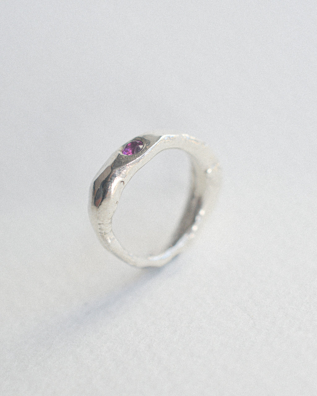Small rhodolite ring