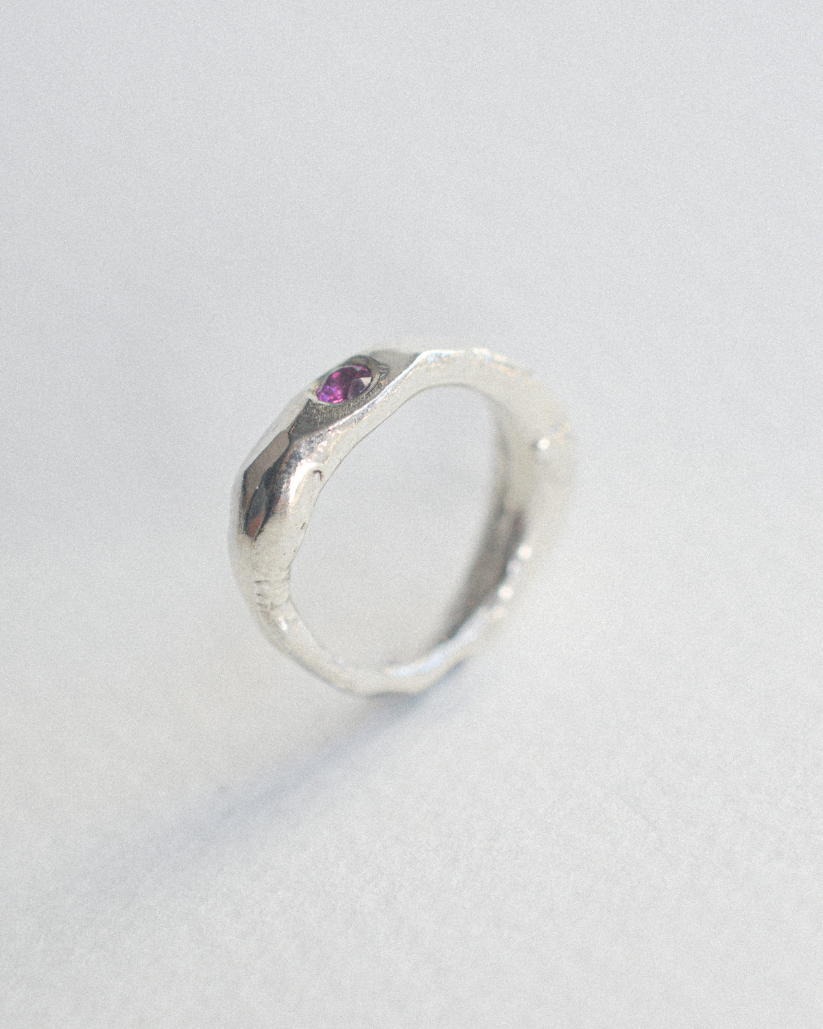 Small rhodolite ring