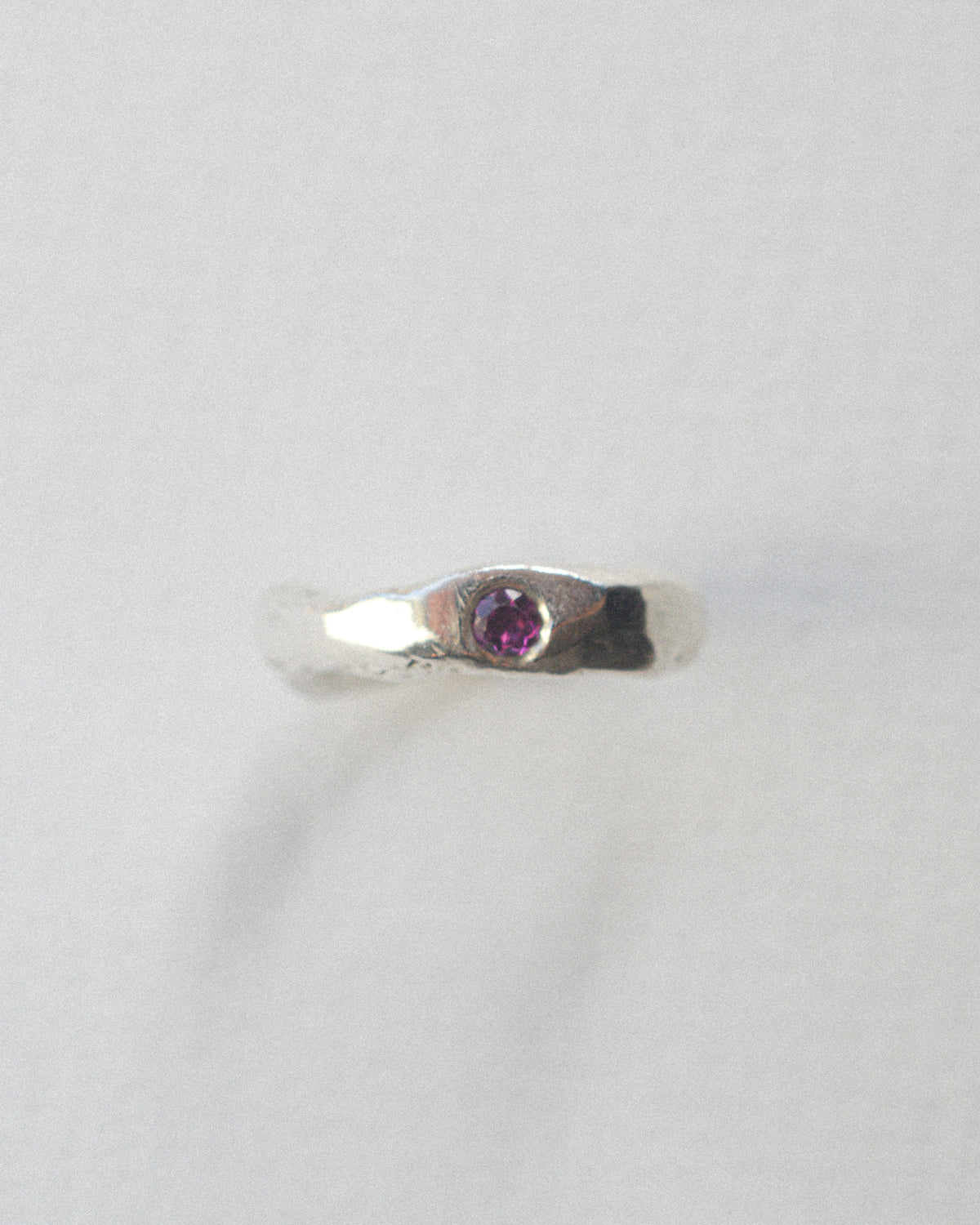 Small rhodolite ring