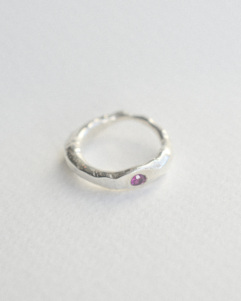Small rhodolite ring