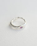 Small rhodolite ring