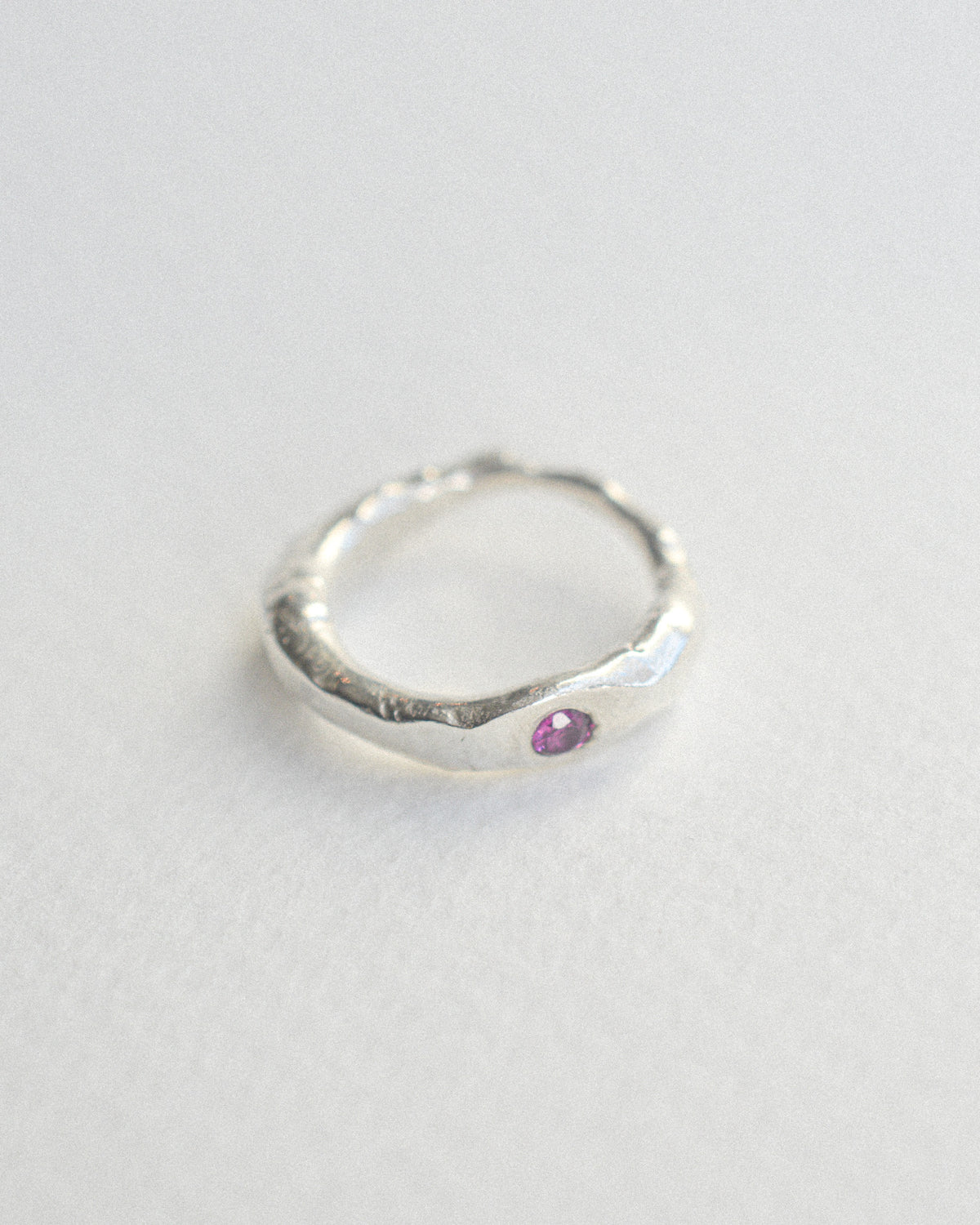 Small rhodolite ring