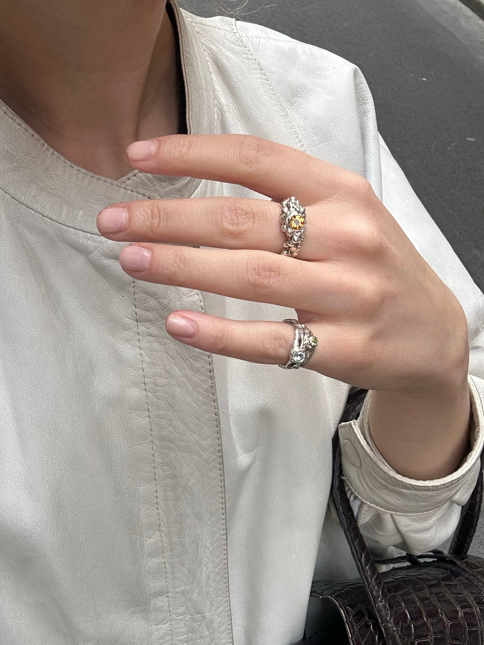 Citrine Drop Ring