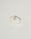 Citrine charm ring